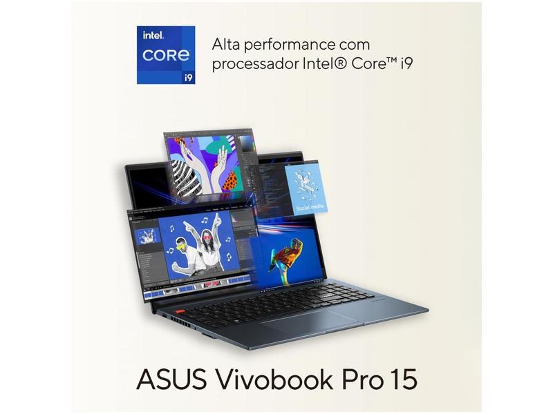 Notebook Asus Vivobook Pro 15 Core i9 16GB 512GB - SSD 15,6” FHD
